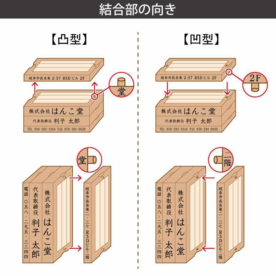 会社印・住所印をまとめて揃える！62mm幅ゴム印5枚組はんこが便利でお得