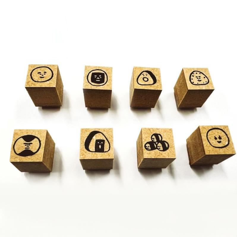 おにぎりはんこで手作り感UP！4種セットのかわいいスタンプが大活躍