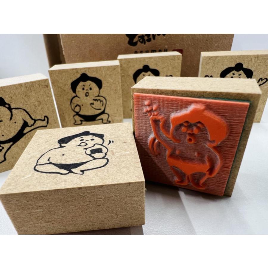 ほっこりかわいい!お相撲さんスタンプ6個セットではんこ堂が贈る和の雑貨