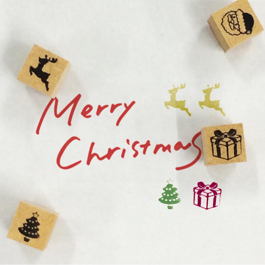 クリスマスはんこで可愛くラッピング！ころころスタンプセット4個880円