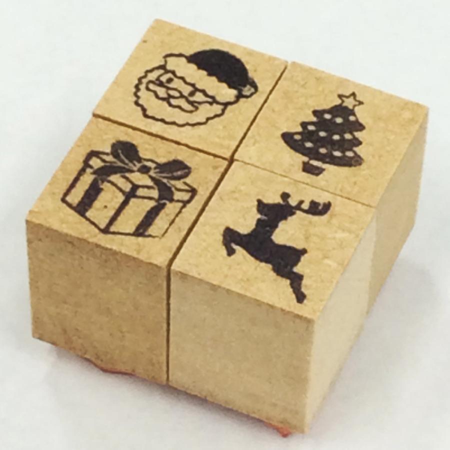 クリスマスはんこで可愛くラッピング！ころころスタンプセット4個880円